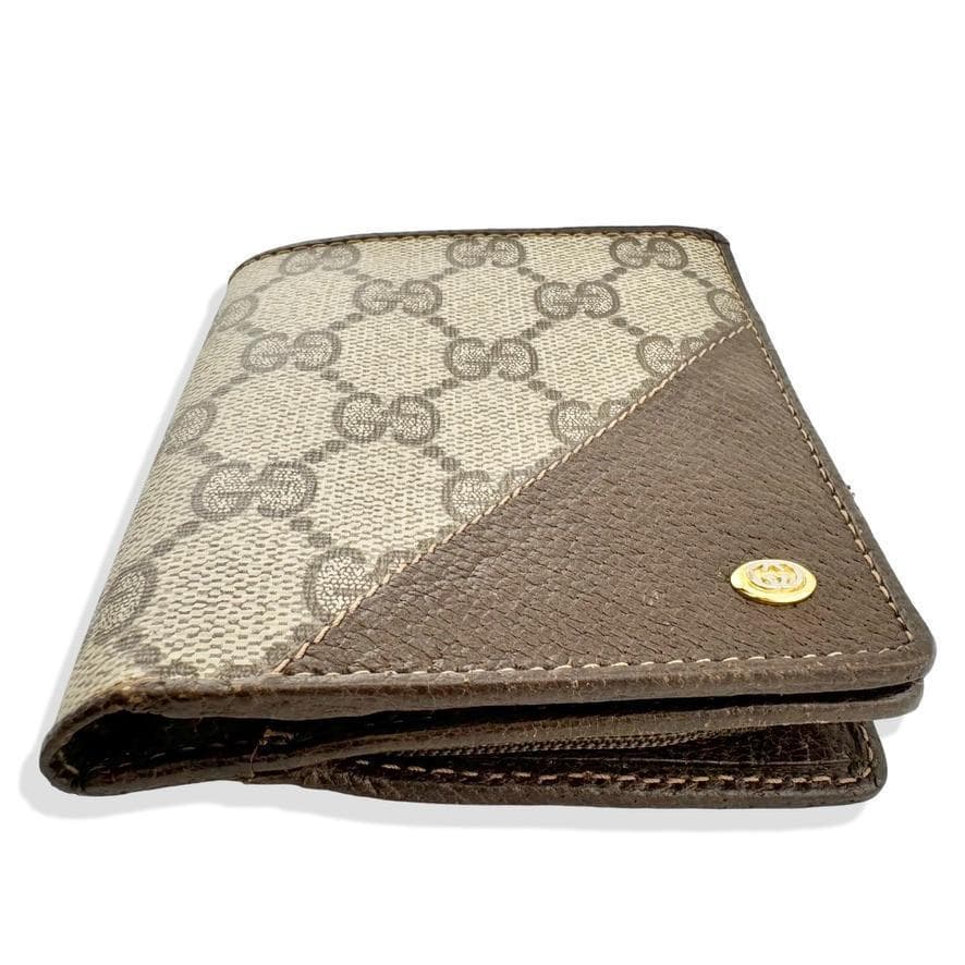 激レア　オールドグッチ　 Gucci 　財布　総柄　2つ折ミニ財布　小銭入れ有