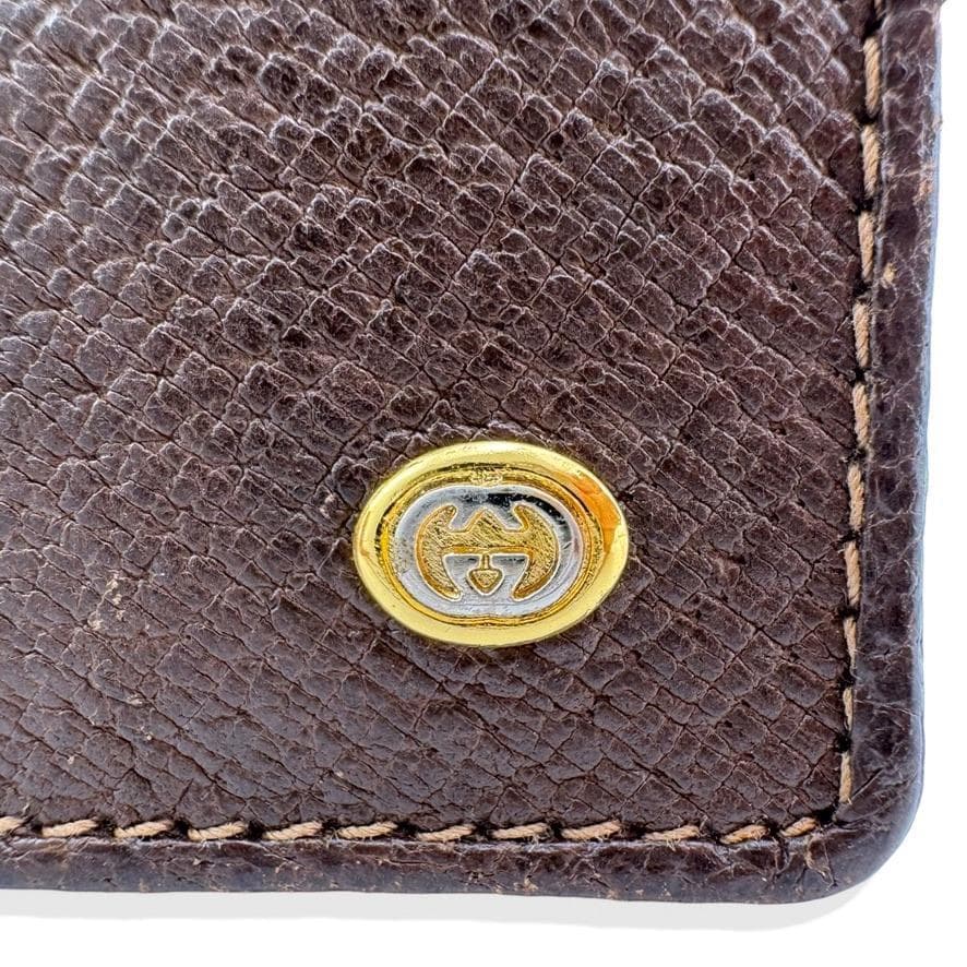 激レア　オールドグッチ　 Gucci 　財布　総柄　2つ折ミニ財布　小銭入れ有