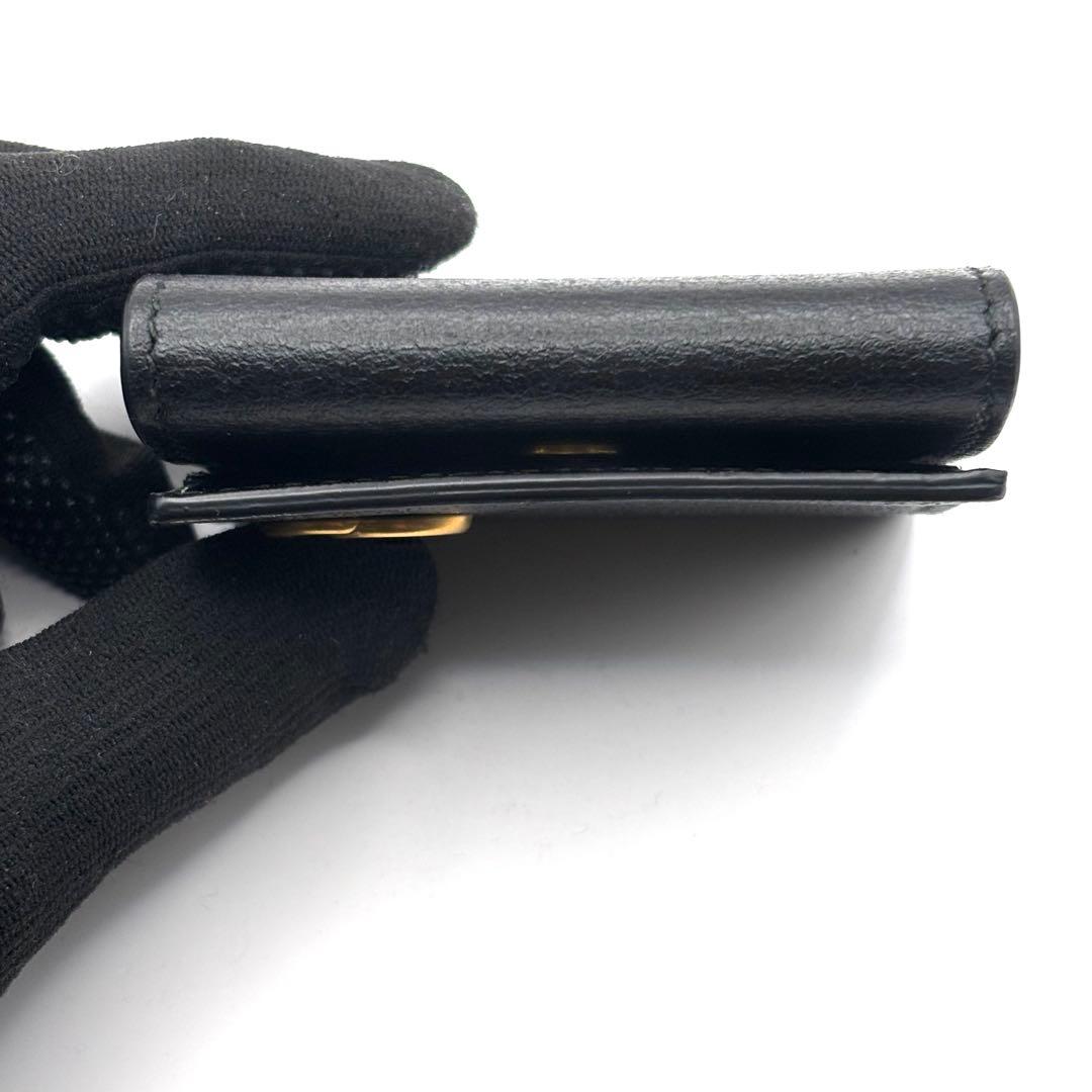 美品 グッチ ケース マーモント GG ゴールド ブラック レザー