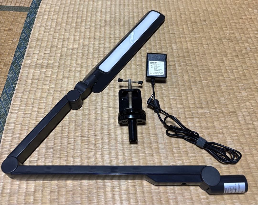 パナソニック LEDデスクライト スマホ充電USBポート付 SQ-LC516-K