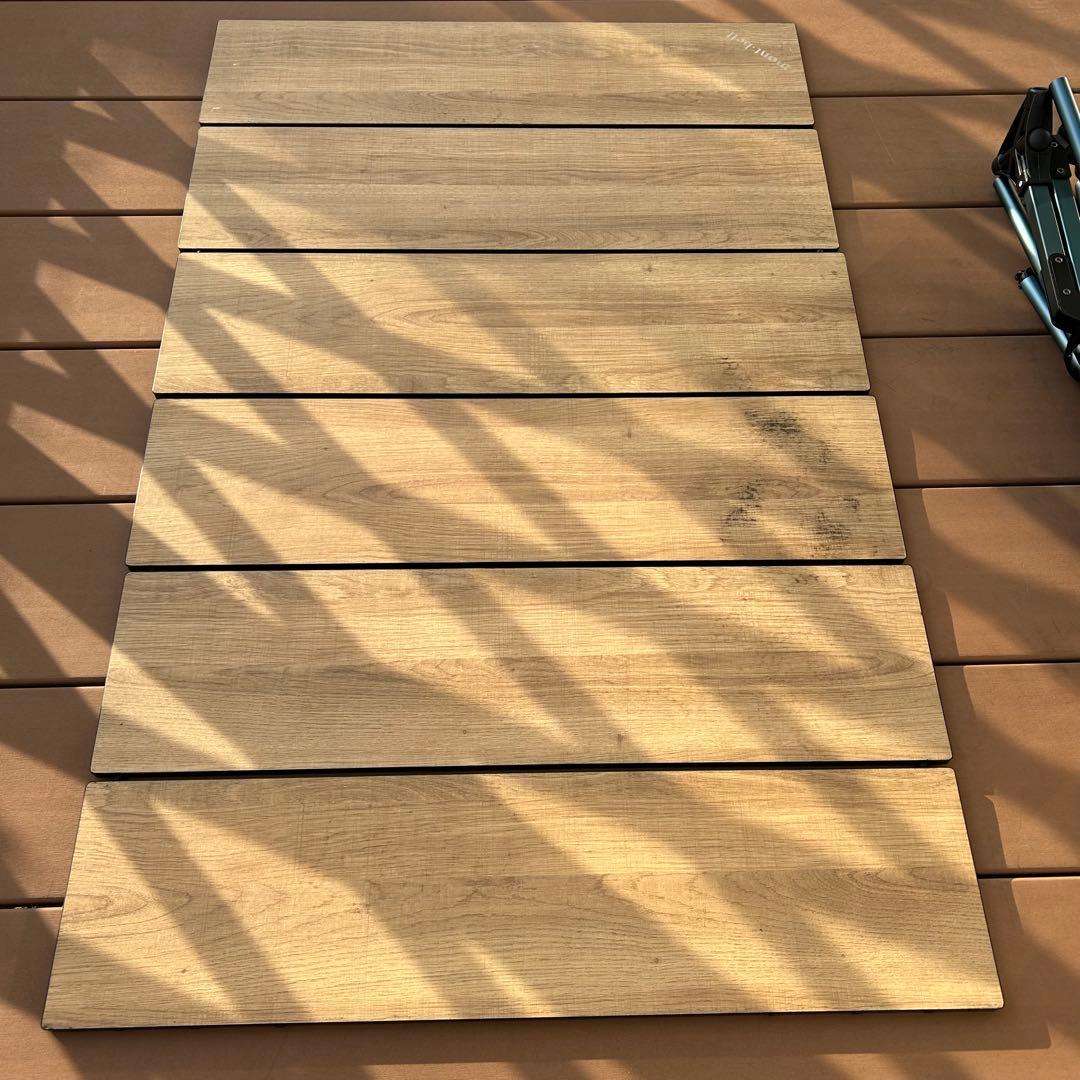 モンベル マルチフォールディングテーブル ワイド キャンプ　テーブル　ウッド