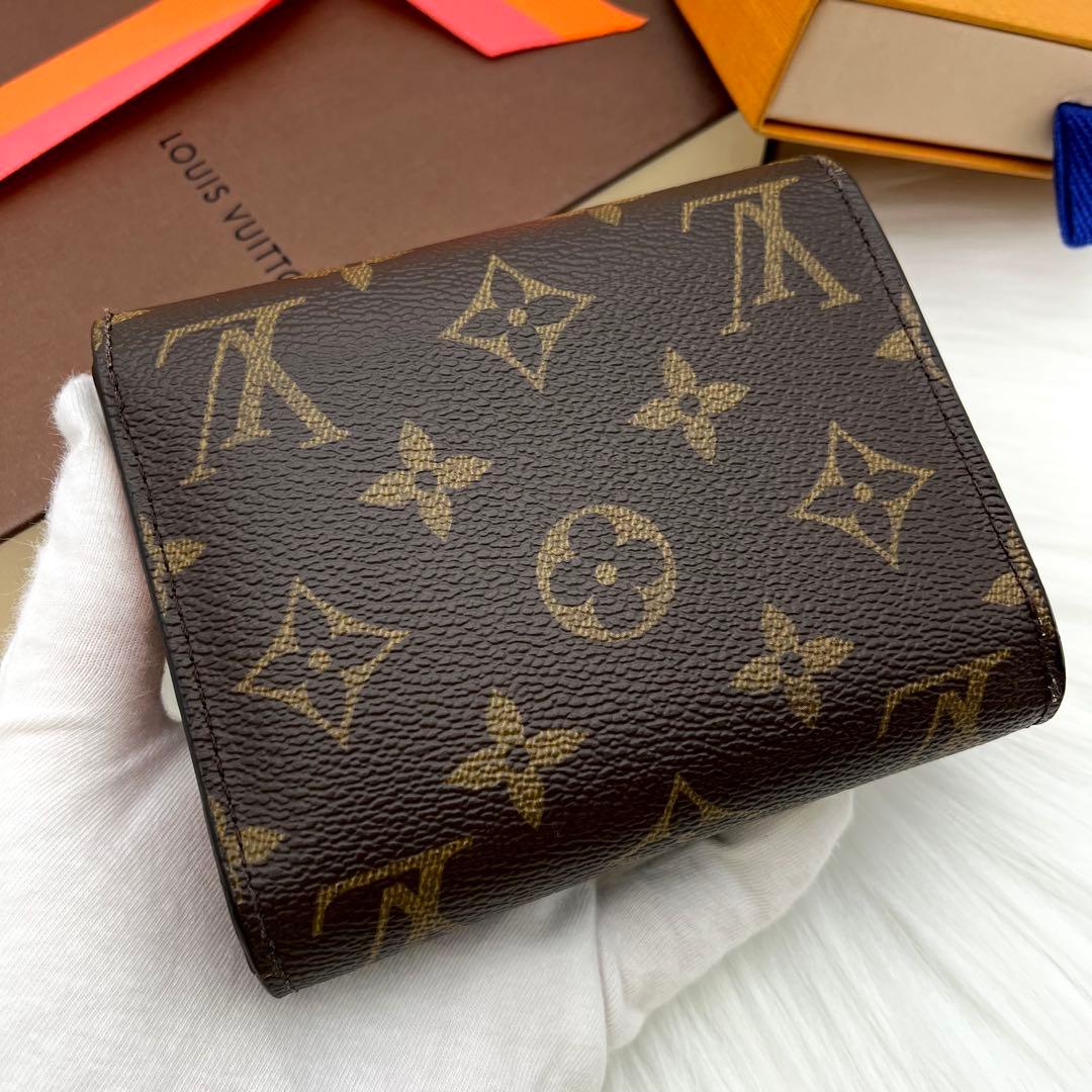 ルイヴィトン モノグラム ポルトフォイユ アリアンヌ 三つ折り財布 ローズ