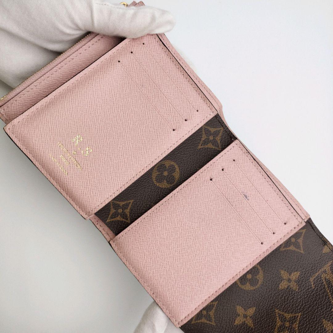 ルイヴィトン モノグラム ポルトフォイユ アリアンヌ 三つ折り財布 ローズ