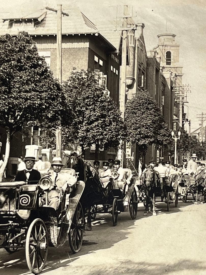 古い中国写真　奉天駅前