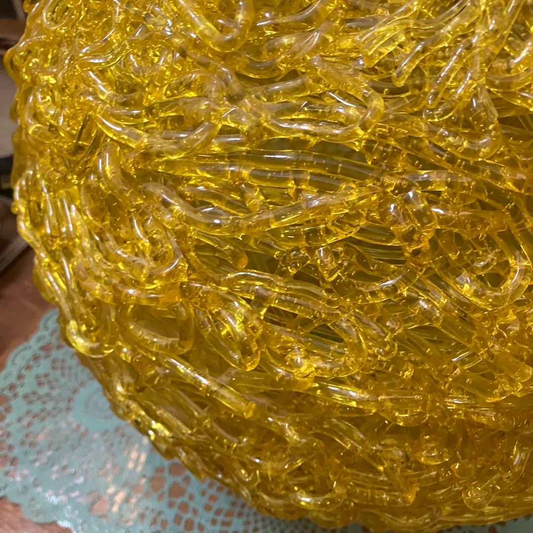 スパゲティペンダントランプ　オレンジ　50-60s ミッドセンチュリー 　球形