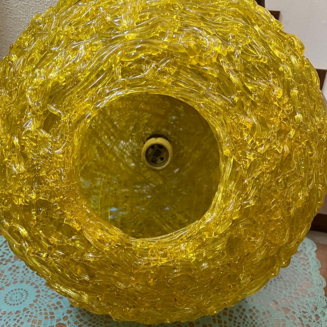 スパゲティペンダントランプ　オレンジ　50-60s ミッドセンチュリー 　球形