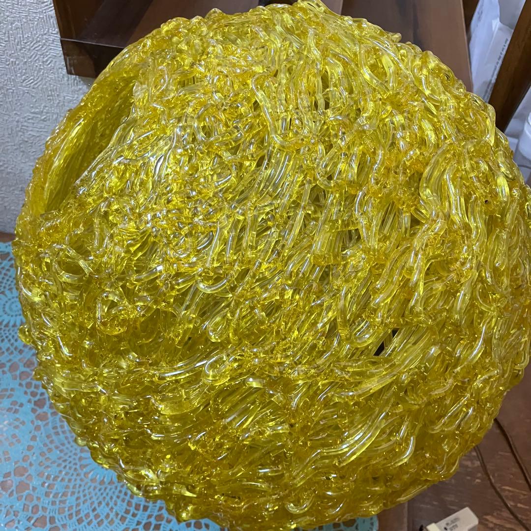 スパゲティペンダントランプ　オレンジ　50-60s ミッドセンチュリー 　球形