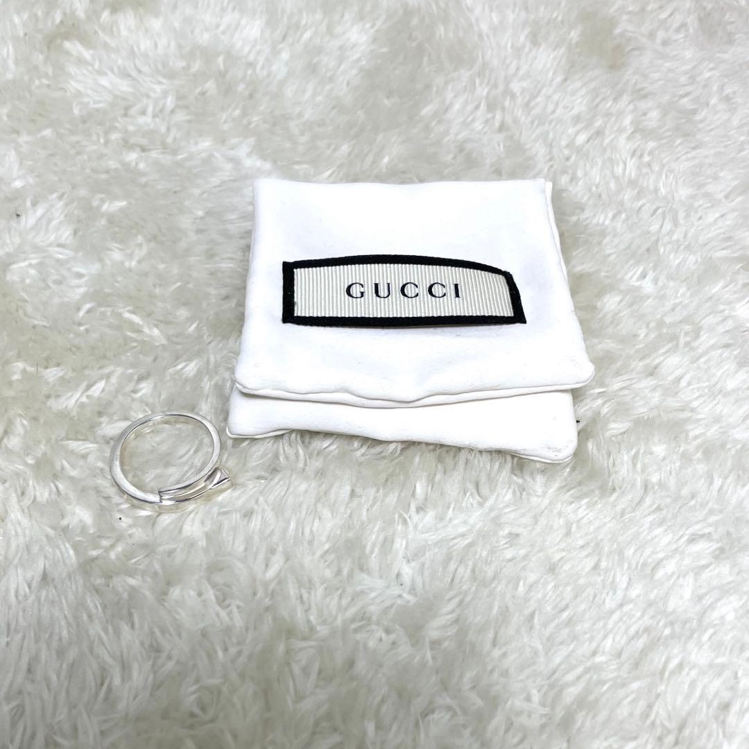 GUCCIグッチ 釘モチーフ　スネークリング　ネイル　20号　ポーチ付属