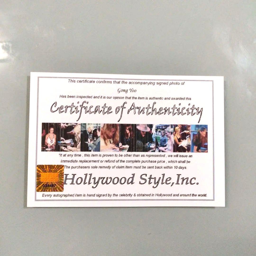 コン・ユ直筆サイン入り2Lサイズ写真…Gong Yoo…静かなる海‥