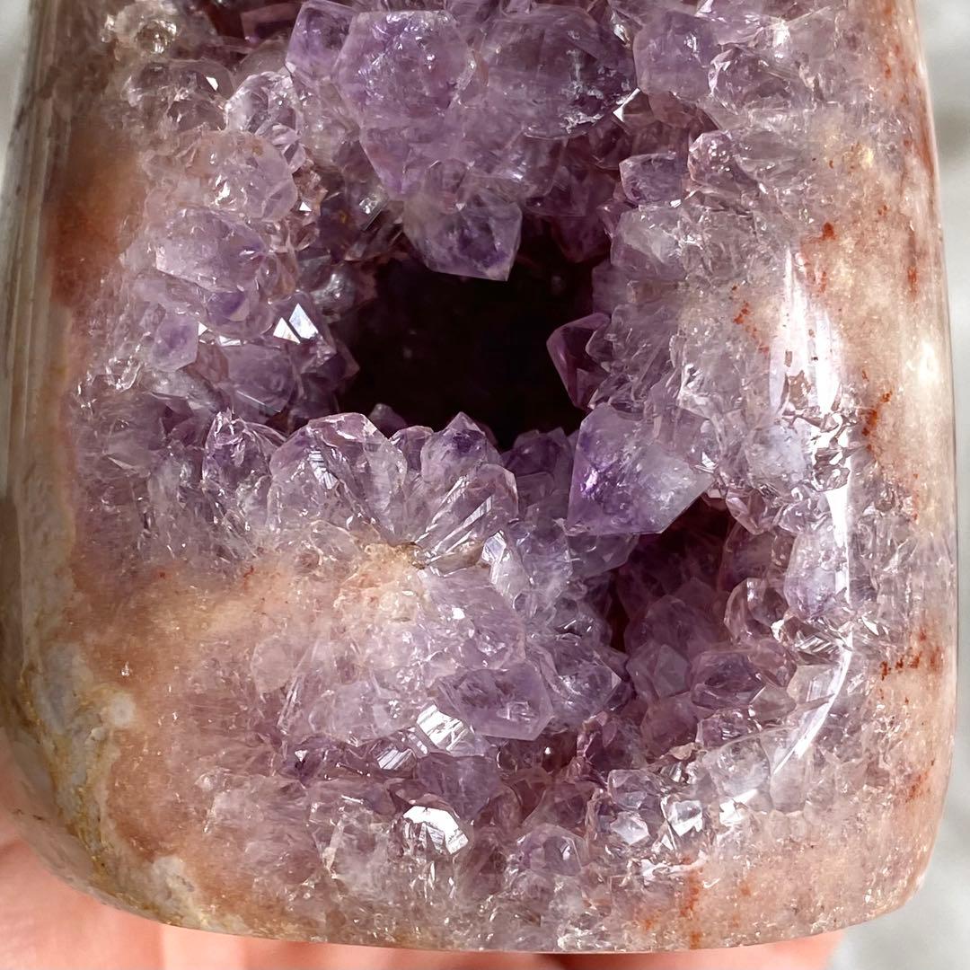 【 天然石 ピンクアメジスト アメジスト ドゥルージー ドーム 紫水晶 】