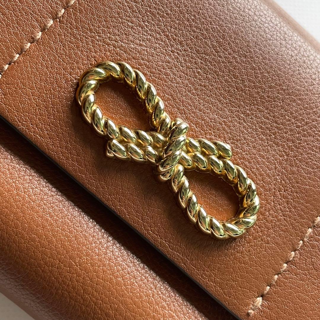 【専用】ANYA HINDMARCH ブラウン 三つ折り財布　ロープリボン