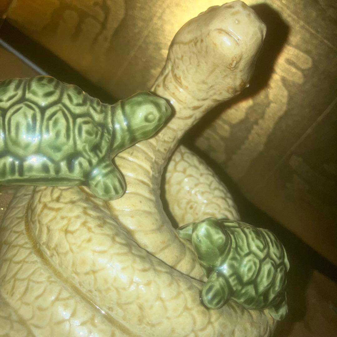 【特級呪物】玄武様の守護神宿る蛇亀のオブジェ　縁起物　風水　四天王　開運　占い