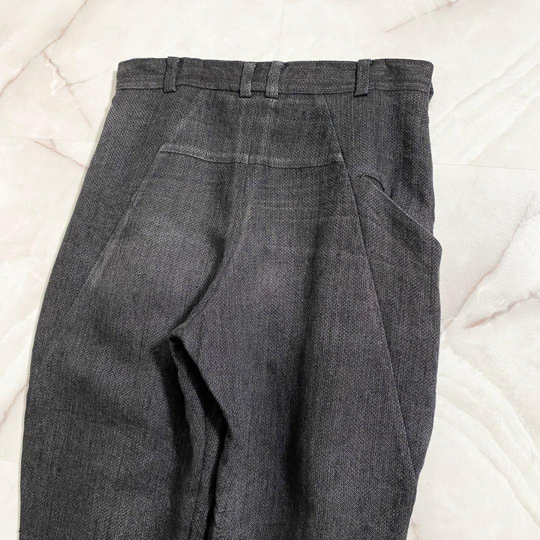 A16236 美品 DEVOA リネン和紙　バルーンパンツ　グレー　3