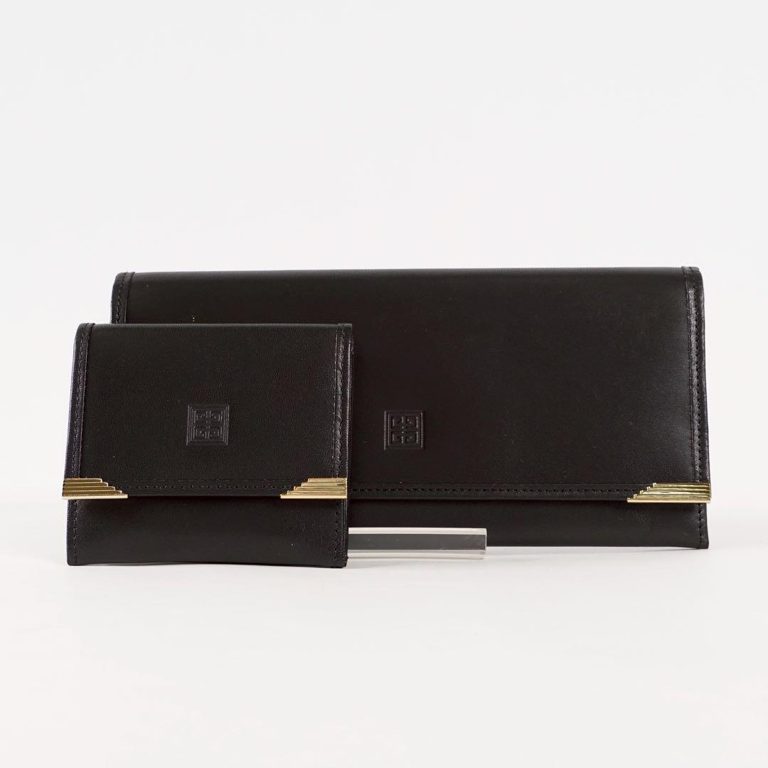 【未使用✨】ジバンシー 2点セット 長財布 二つ折り財布 レザー 黒 箱カード付