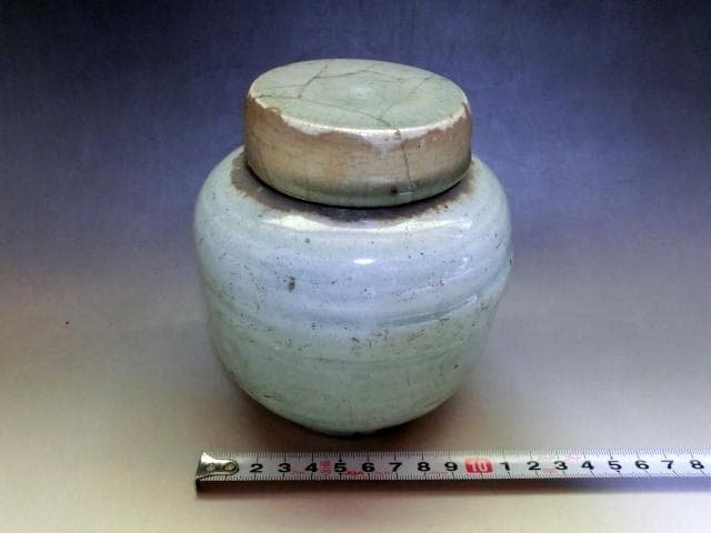 蓋物■中国 李朝 茶入 蓋壷 小壺 古玩 唐物 中国 古美術 時代物 骨董品■