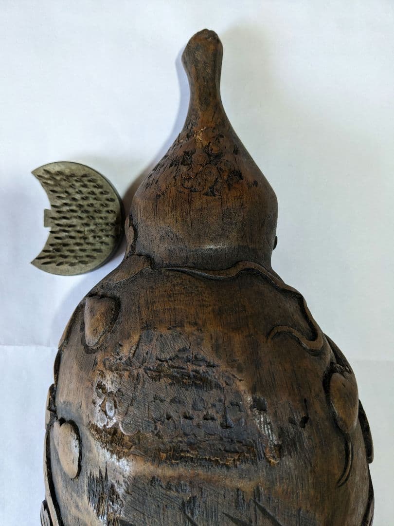 ♦中国古玩 花生 花器 竹根 竹製 清時代 茶葉用道具 古美術品 置物飾り骨董品