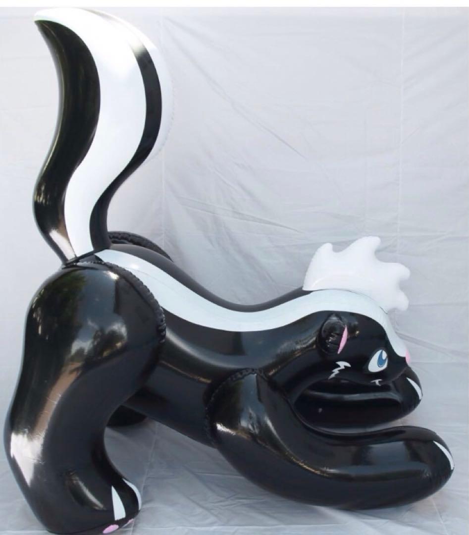 スカンク　ブラック　ツヤあり　フロート　空気ビニール風船　浮き輪　レア　バルーン