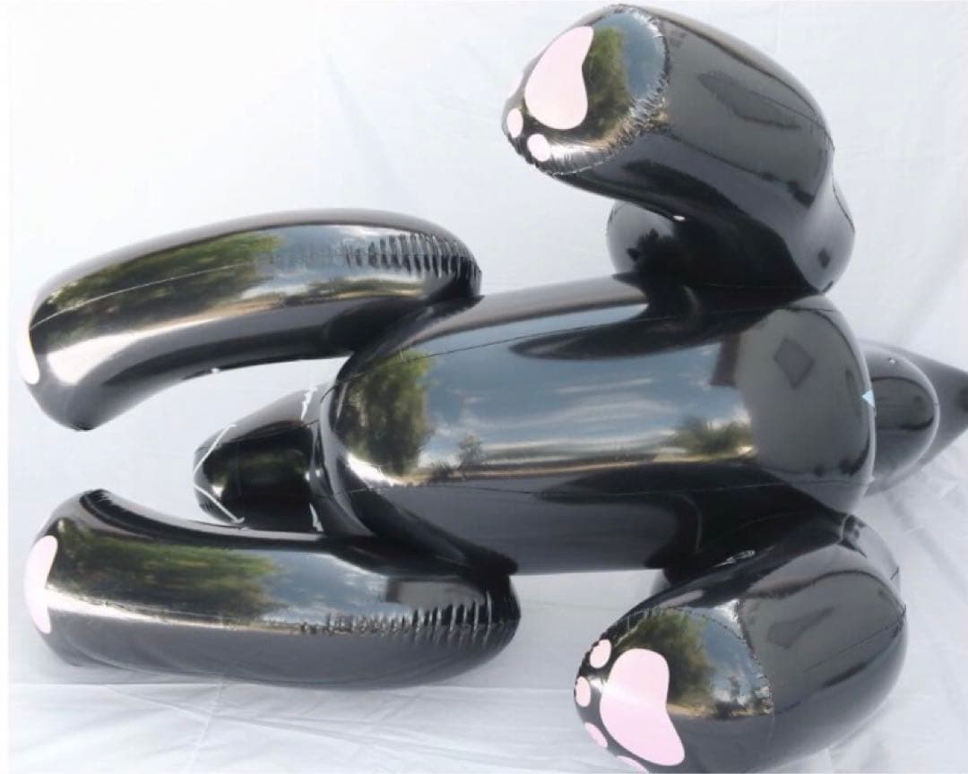 スカンク　ブラック　ツヤあり　フロート　空気ビニール風船　浮き輪　レア　バルーン