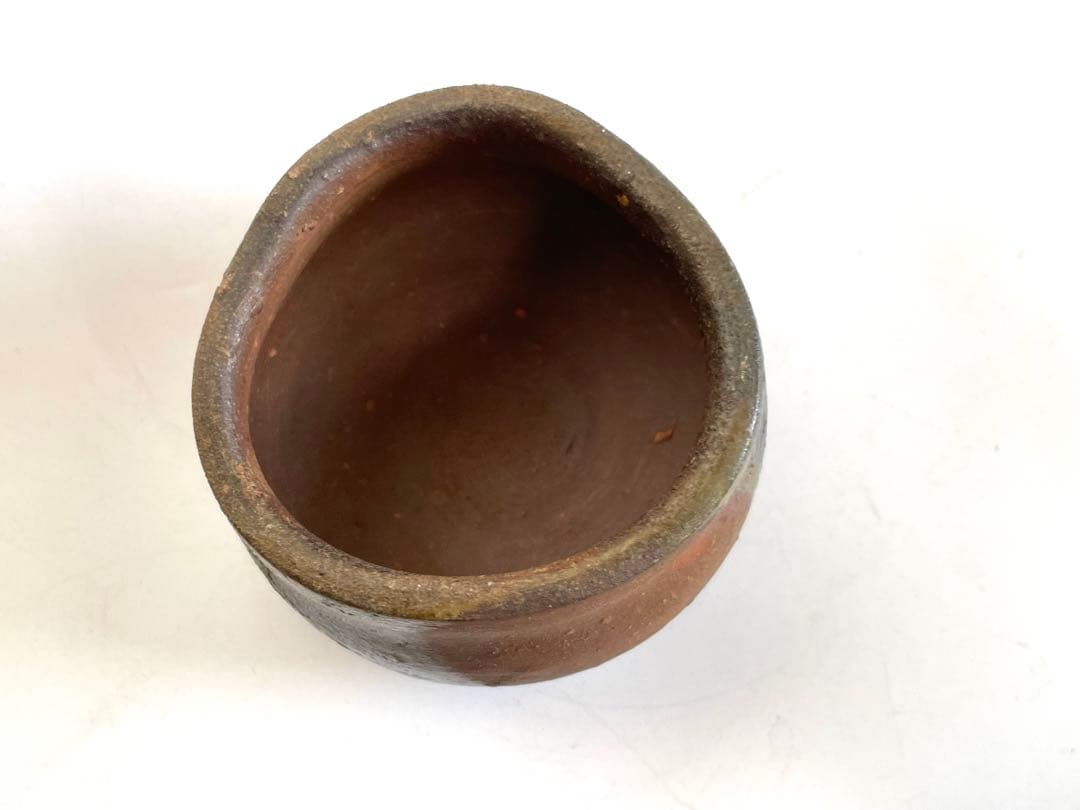 陶芸家　中村六郎　備前　ぐい呑　酒器　酒盃　窯変　共箱　共栞