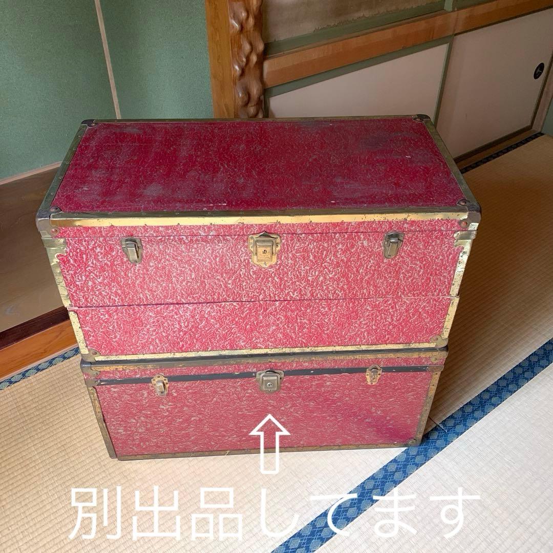 アンティーク BOX 箱 収納 衣装入 2段