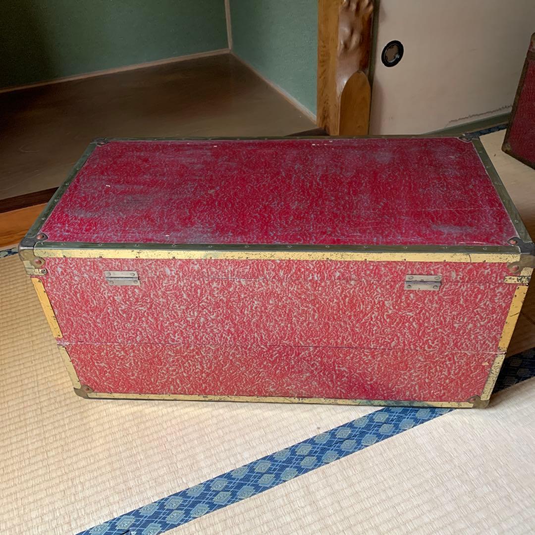 アンティーク BOX 箱 収納 衣装入 2段