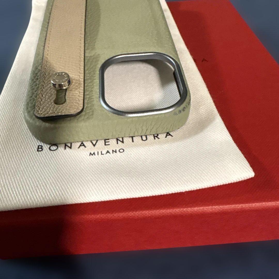 1/4のみ価格BONAVENTURA レザー iPhone16ケース グリーン