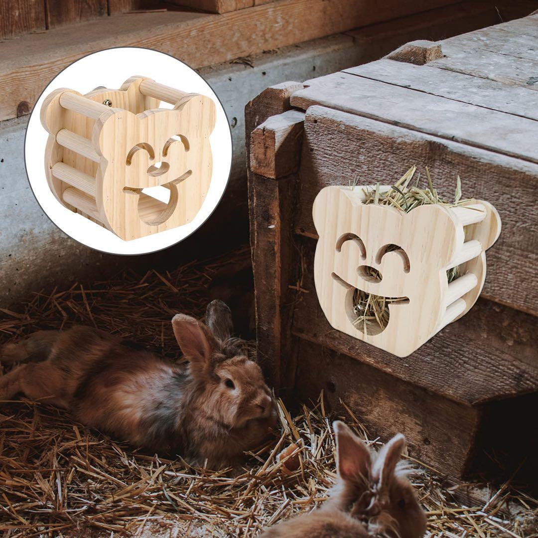 牧草フィーダーうさぎ 牧草入れ1pcうさぎ給餌ボウルうさぎ干し草 モルモット