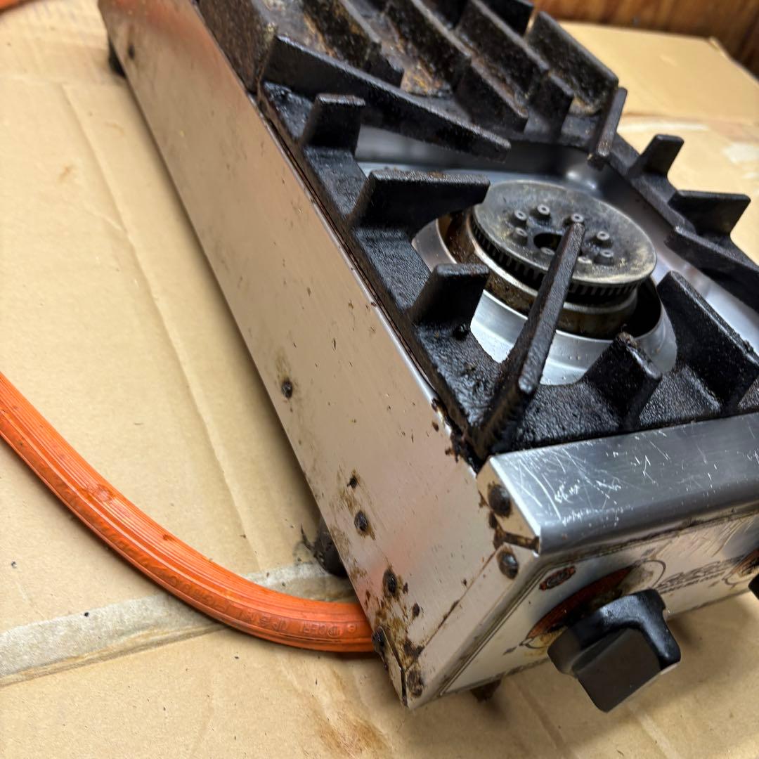①山岡金属 LPガス 卓上2口コンロ SK-55G ？200×510×150