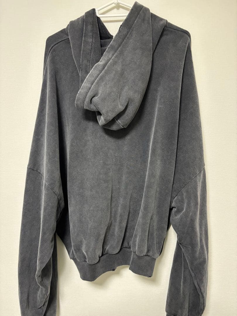 ジャケット・アウター OVERSIZEVINTAGESWEATZIP-UPHOODIE - BLACK