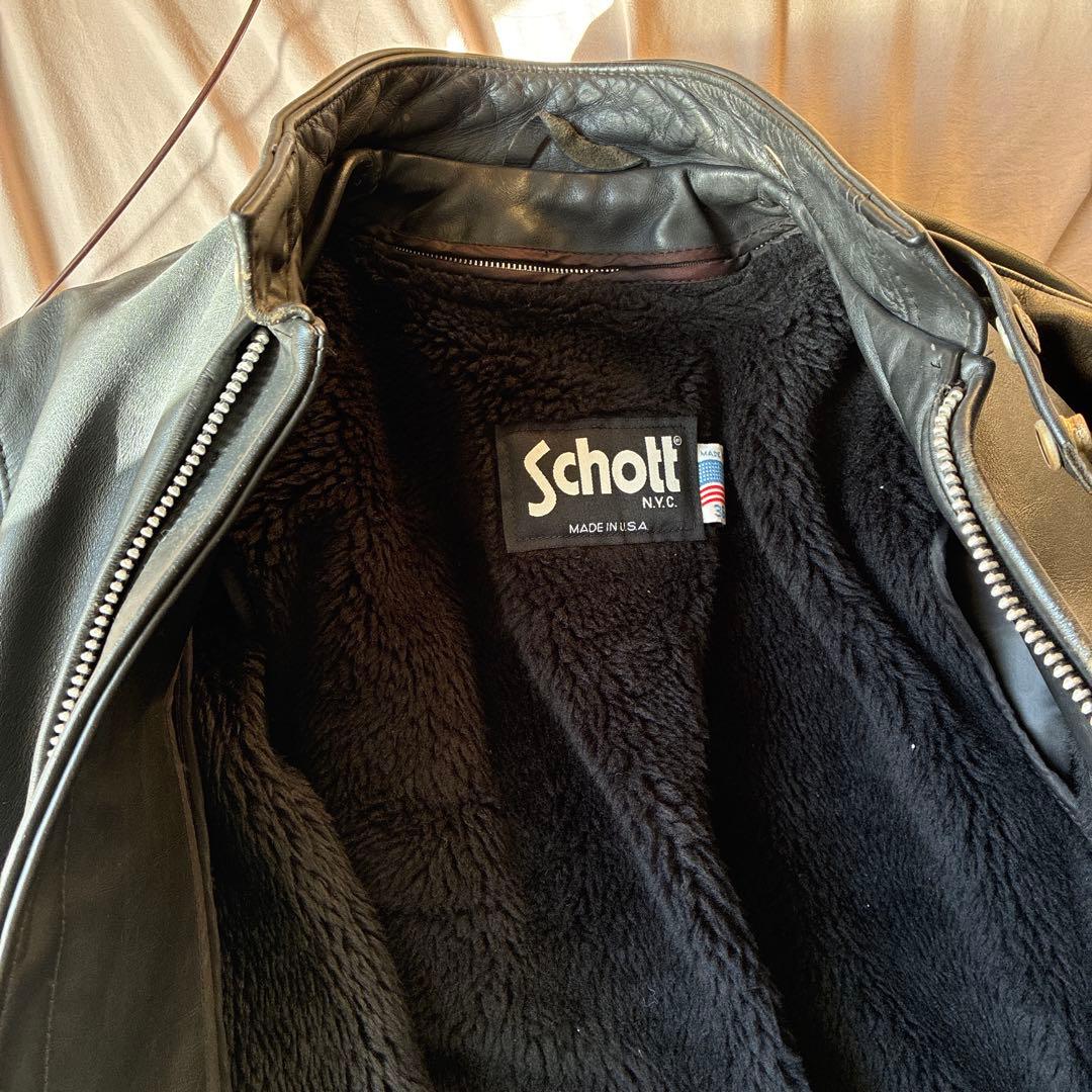 最終値下げ　Schott レザー シングル　ライダース 641E 30 USA