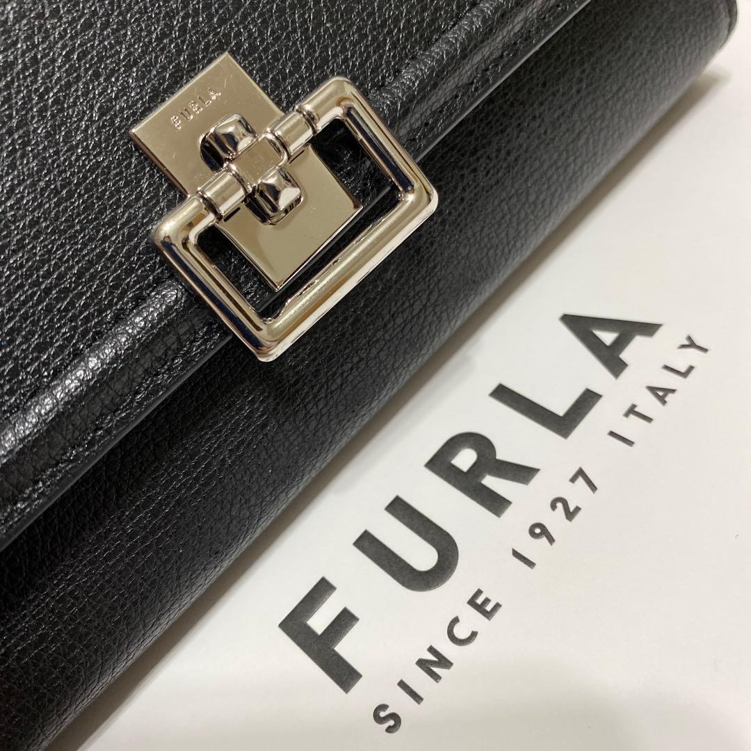 極美品　フルラ　FURLA ミニ ショルダーバッグウォレット　ストラップ付