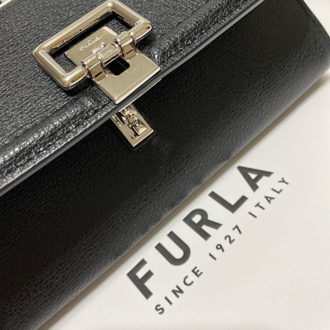 極美品　フルラ　FURLA ミニ ショルダーバッグウォレット　ストラップ付