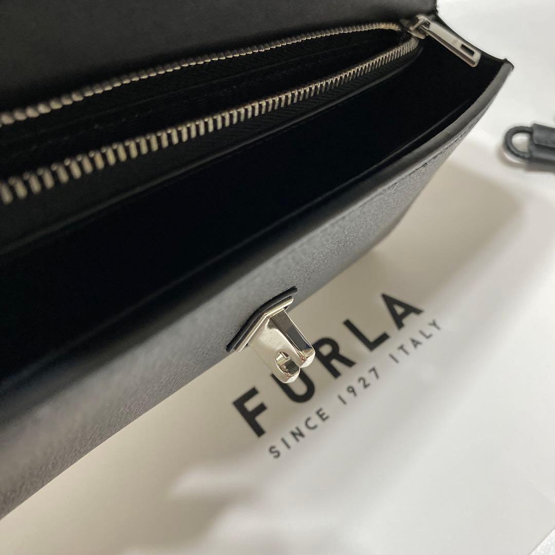 極美品　フルラ　FURLA ミニ ショルダーバッグウォレット　ストラップ付