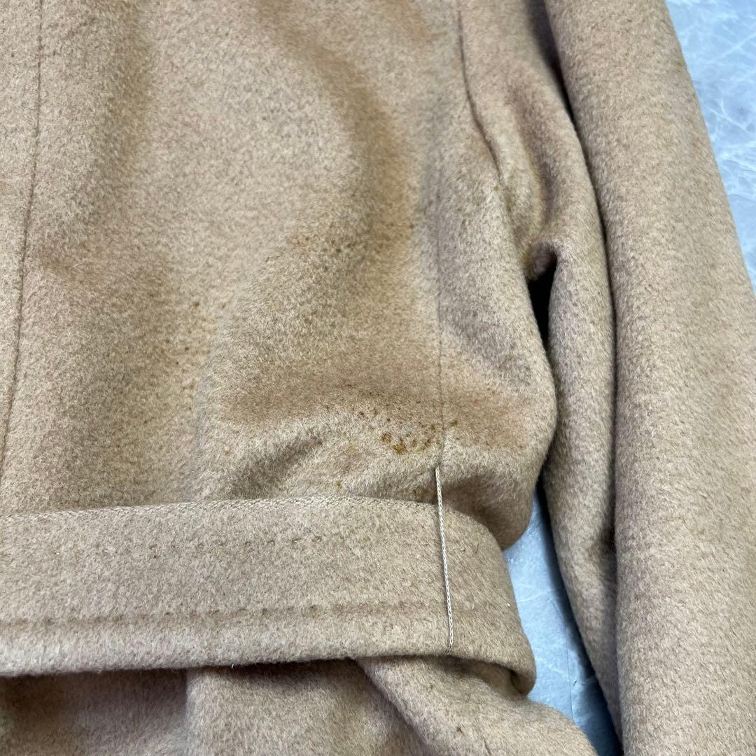 キャメル100♡マックスマーラ　白タグ　ベルテッドコート　女優襟　ロングコート