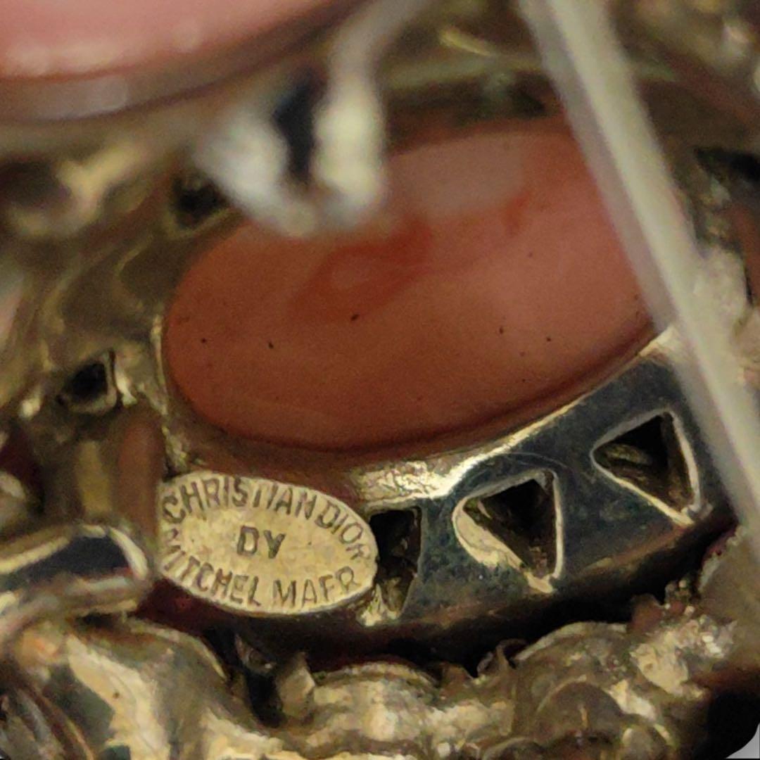 Christian Dior ブローチ ピンクラインストーン