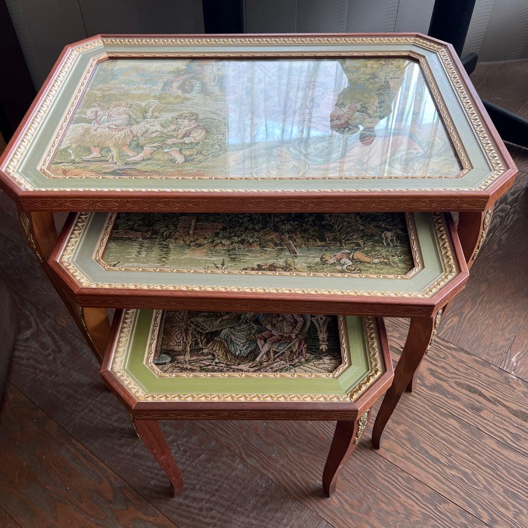 K*i様 アンティーク 家具 ネストテーブル サイドテーブル 3台組　【本日限り