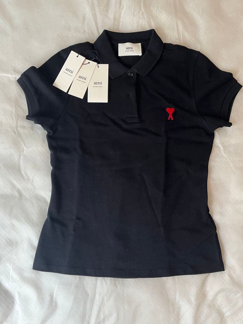 【新品】アミパリス　Amiparis　ポロシャツ　Tシャツ　黒 Mサイズ