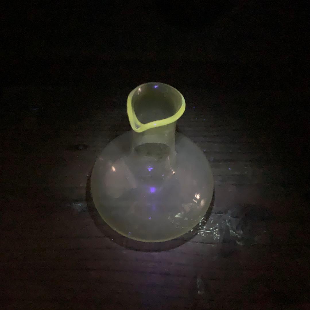 フラスコ形 ガラス 徳利 夏の酒器 鉛ガラス 古道具 酒器 アンティーク