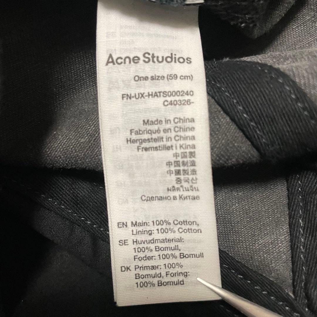 24ss Acne Studios ロゴキャップ ブラック