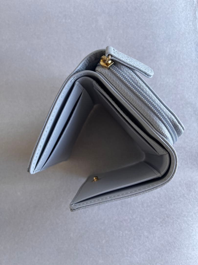 【未使用】MARY QUANT フーリーDパッチ ミニウォレット ブルー