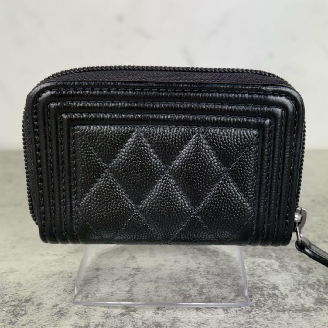 CHANEL ボーイシャネル　キャビアスキン　ケース　カードケース　財布