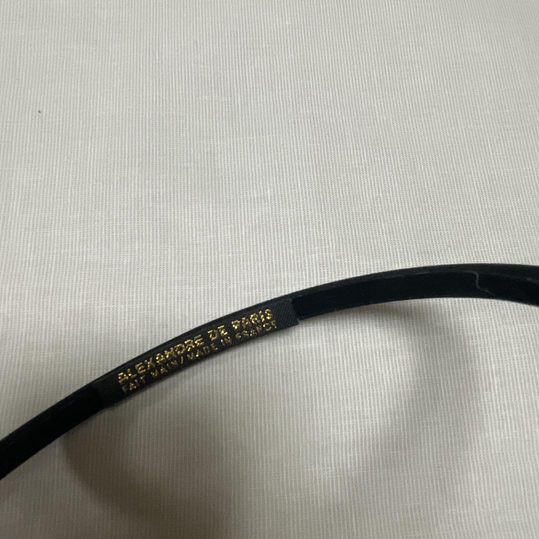 ALEXANDRE DE PARIS サテンカチューシャ0.6 ブラック