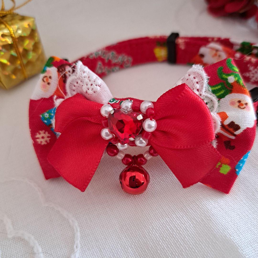 クリスマスシリーズ(赤サンタクロース)わんちゃん猫ちゃん用首輪