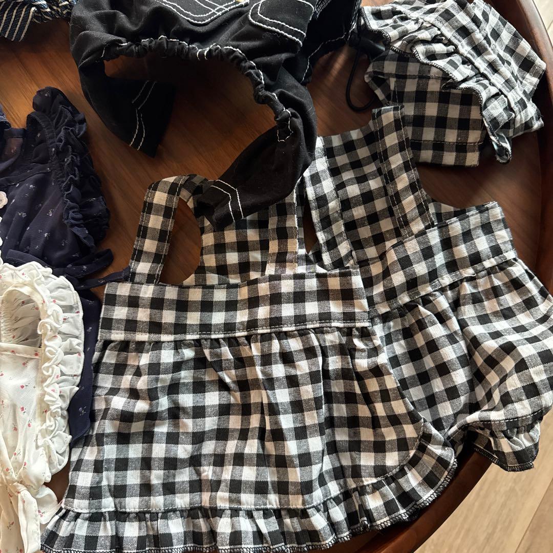 犬服　まとめ売り　犬用オーバーオール、ワンピース　８点セット　帽子付