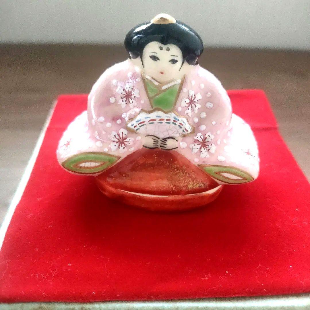 〈新品未使用〉香合　京焼、清水焼　総峰 田中總次作　女雛　茶道具　香道具　陶器