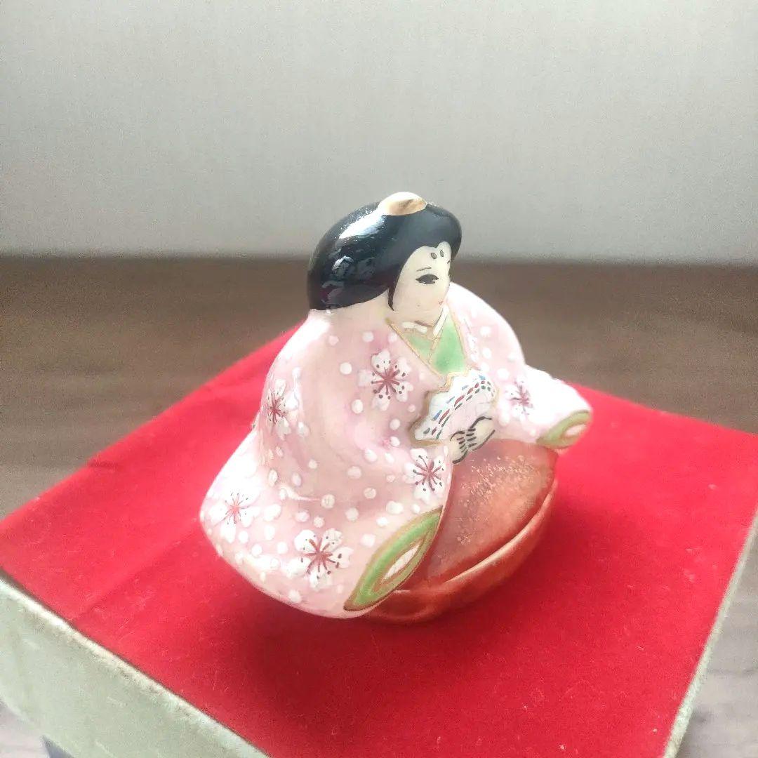 〈新品未使用〉香合　京焼、清水焼　総峰 田中總次作　女雛　茶道具　香道具　陶器