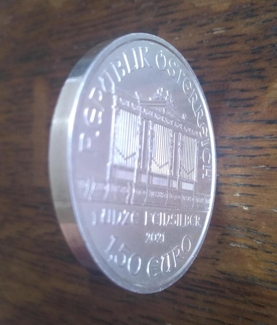 2021 オーストリア ウィーン銀貨　1オンス（純銀999.9） 美品