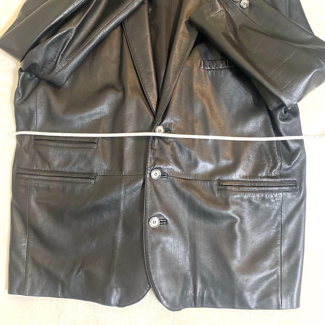 【美品】大きいサイズ　B &T CLUB ラムレザー　羊革　ジャケット　コート