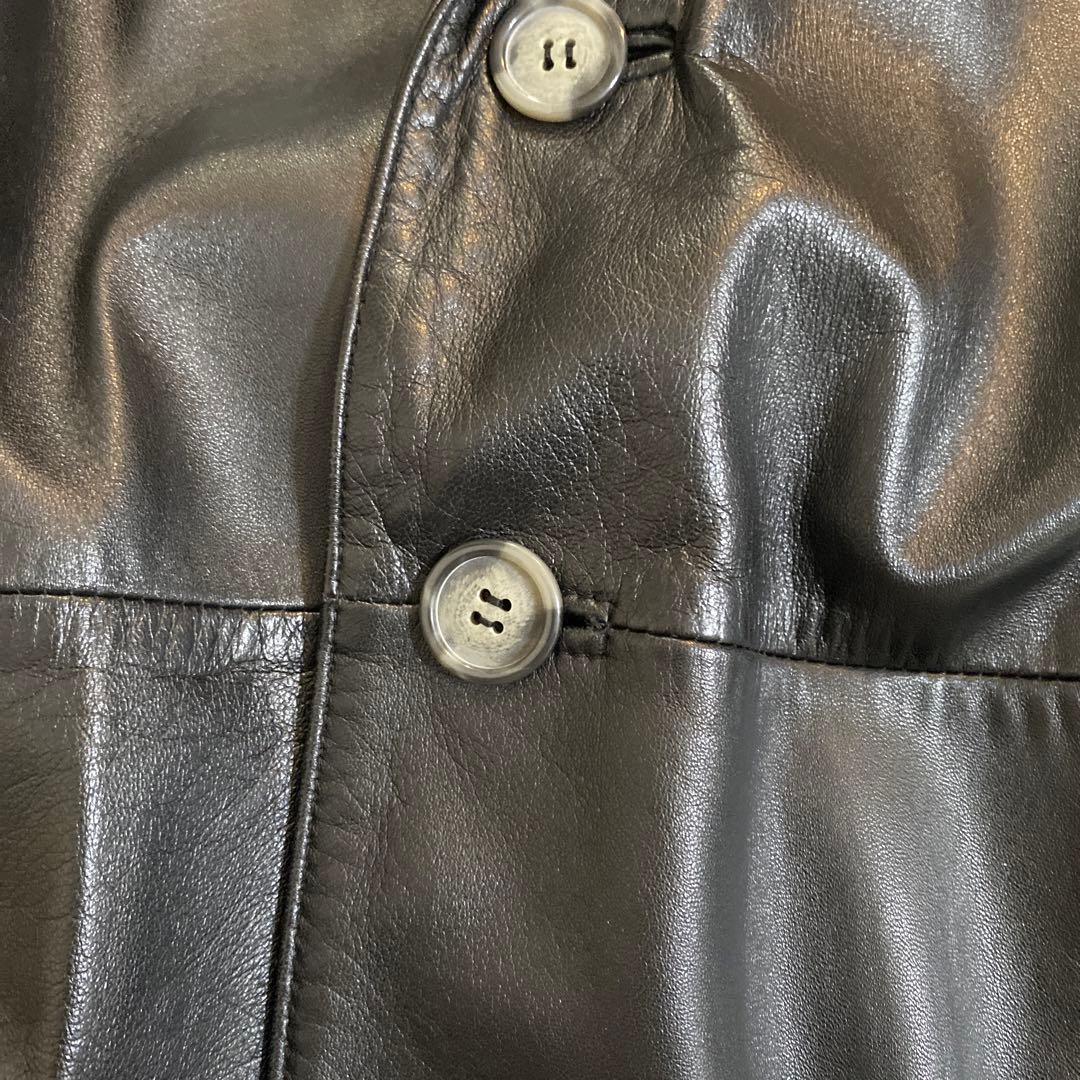 【美品】大きいサイズ　B &T CLUB ラムレザー　羊革　ジャケット　コート