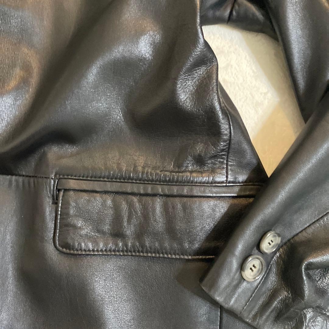 【美品】大きいサイズ　B &T CLUB ラムレザー　羊革　ジャケット　コート